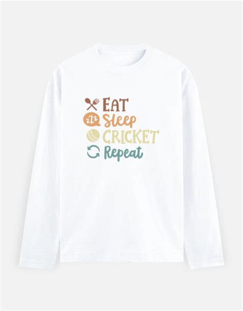 Eat Sleep Cricket Repeat T-Shirt | Cricket Fan Tee – My Signature Prints