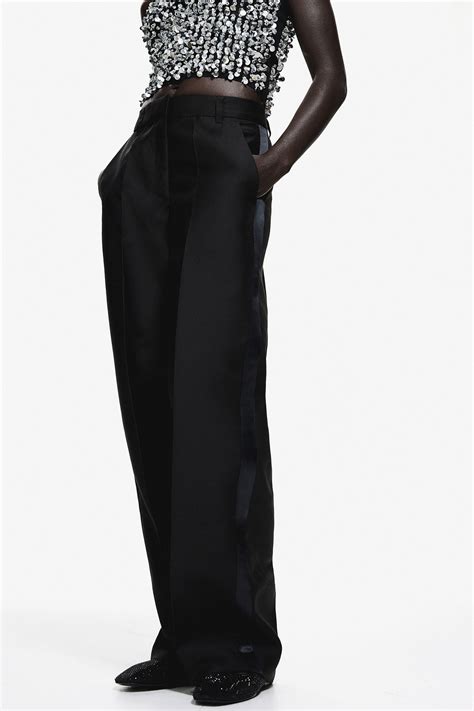 Creased Tuxedo Pants - Black - Ladies | H&M US