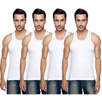 Rupa Comfortable Cotton White Vest Pack of 4 : Amazon.in: Clothing ...