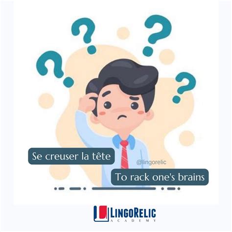 Expression française French Expression Se creuser la tête- To rack one ...