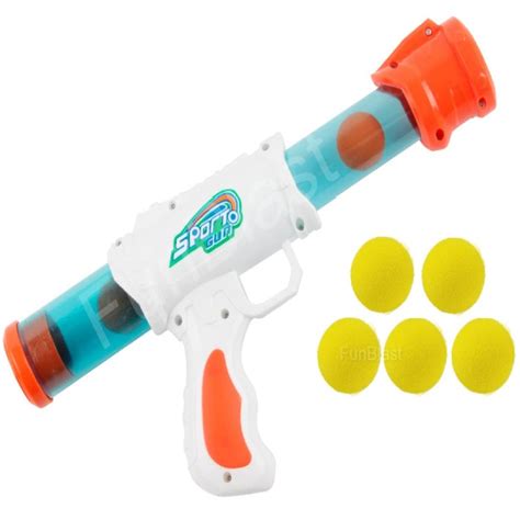 Shooting Ball Gun Air Pressure Foam Balls Shooting Gun Toy Set, Soft B ...