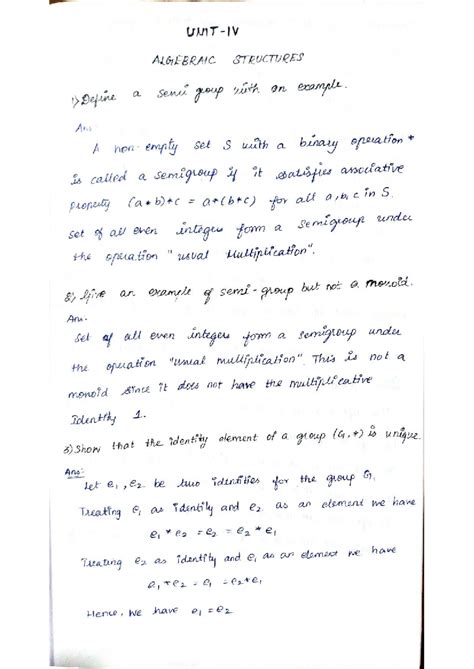 DM - UNIT IV & V 2 Marks - Discrete Math Notes on Algebraic Structures ...