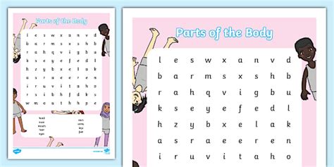 Human Body Word Search Printable | Primary Resources