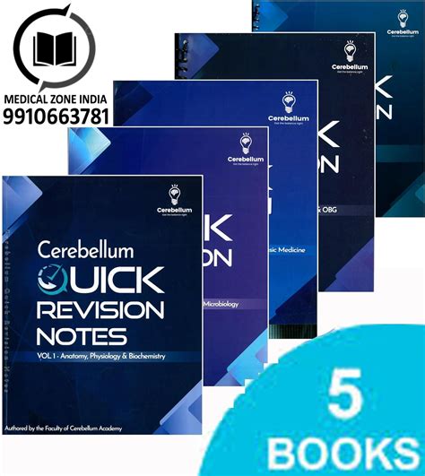 Buy Cerebellum Quick Revision Notes All-19 Subjects With Fully-Coloured ...