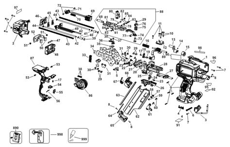 Dewalt Nail Gun Parts Diagram and Exploded View