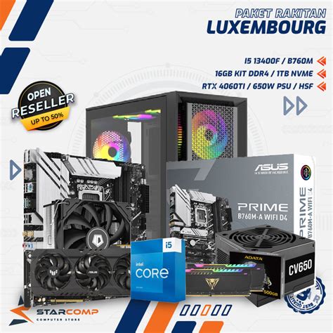 Promo PC RAKITAN I5 13400F B660M 16GB Kit DDR4 1TB NVME RTX 4060 TI ...