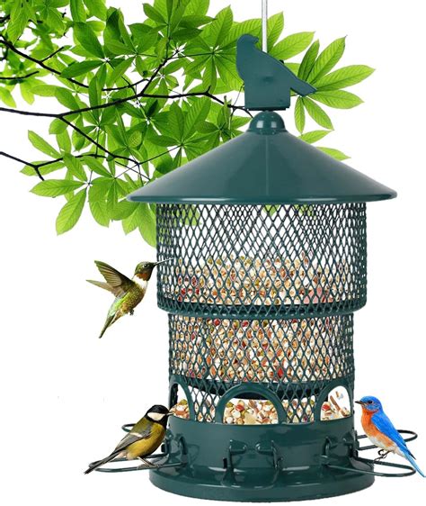 Amazon.com : ZITYBEST Metal Bird Feeders for Outdoors, Hanging ...