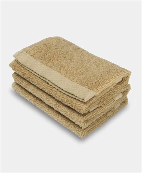 Buy Cotton Terry Ultrasoft and Durable Solid Face Towel - Camel (Pack ...