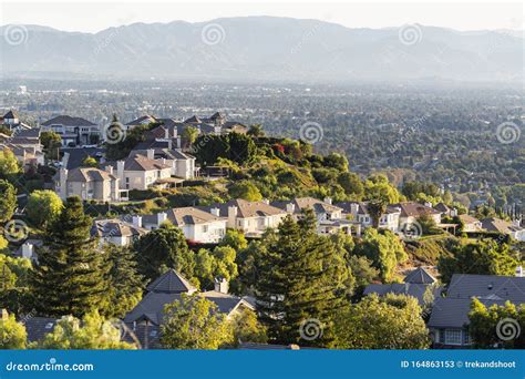 West Hills San Fernando Valley View in Los Angeles Stock Image - Image ...