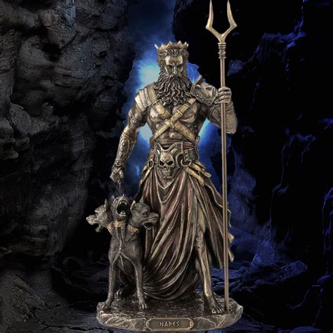Greek God of the Underworld Hades and Cerberus Statue, God of Death ...