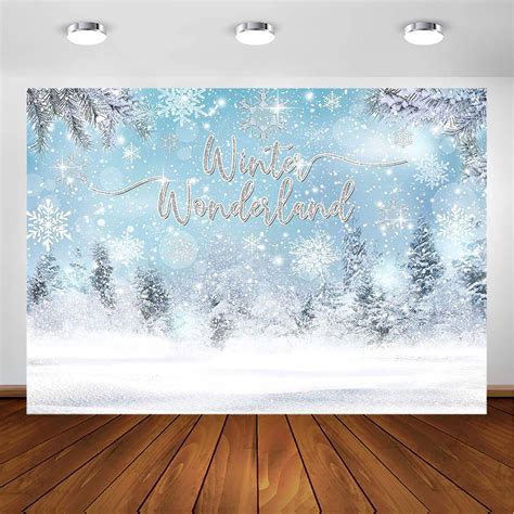 Amazon.com : Avezano Winter Wonderland Backdrop Snowflakes Party Winter ...
