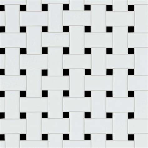 Black and White Basketweave II Porcelain Mosaic | Floor and Decor