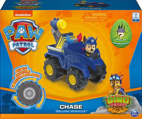 Buy Paw Patrol, Dino Rescue Chase’s Deluxe Rev Up Vehicle with Mystery ...