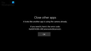 Image result for Error Code 0Xa00f4288