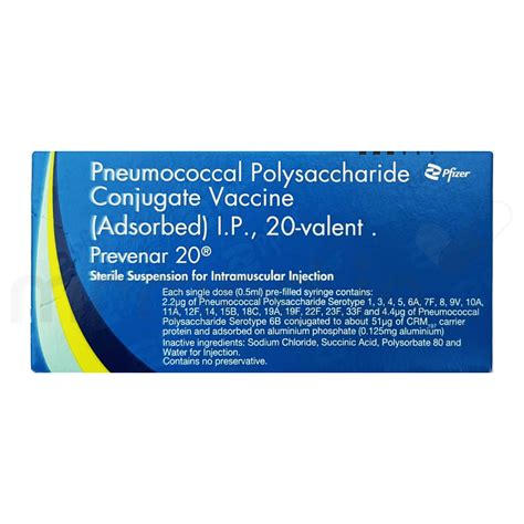 Buy Prevenar 20 Vaccine Online: Uses, Price, Dosage, Side Effects