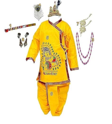 Buy ARNIK FANCY DRESS Krishna Costume for Kids, Baby Krishna Dress for ...