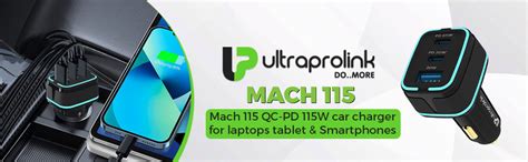 Mach 115 Multi Port Car Charger with USB Type C UM1105 – UltraProlink