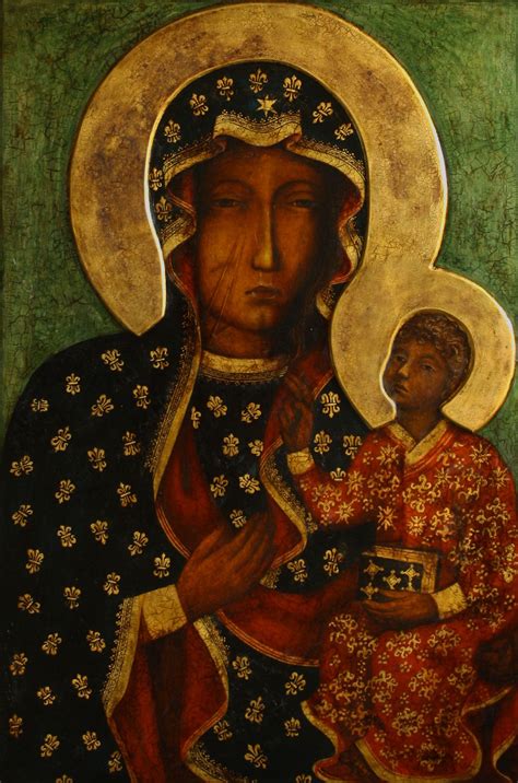Ikona Matki Boskiej Częstochowskiej - bez ramy | Our lady of czestochowa, Painting, Madonna art