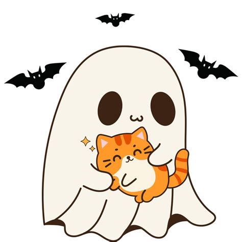 Buy Ghost and Cat Digital, Ghost and Cat Svg, Cute Halloween Svg, Cat ...