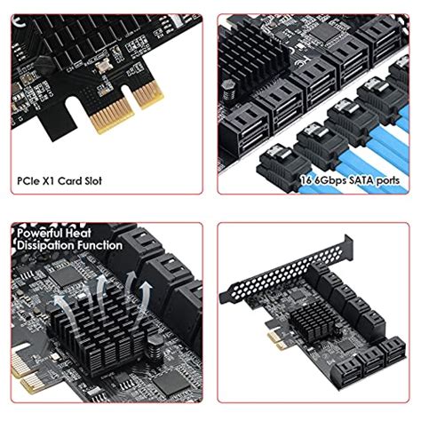 Mini PCI-E Controller-Karte – 4x SATA III Ports, Marvell 88SE9215 Chip – Für Notebooks, Kompatibel Mit Windows, Mac, Linux