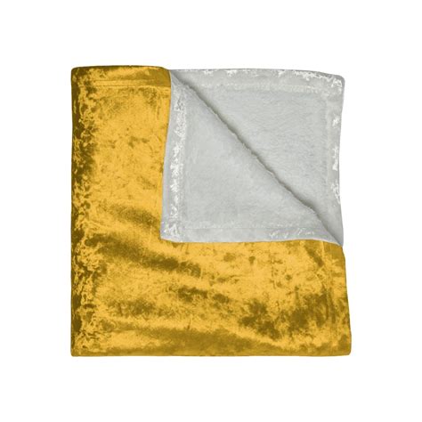 Gold Crushed Velvet Blanket / Large Golden Throw / Warm Cozy - Etsy