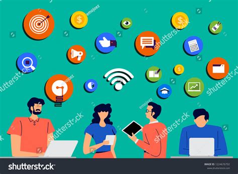 Cartoon People Using Internet an Computer 的图像结果