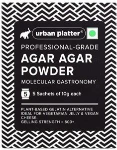 urban platter Professional-Grade Agar Agar Powder, 50g (5 Sachets of ...