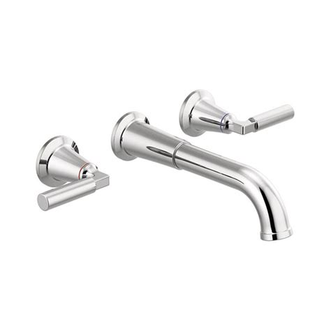 Bowery Two Handle Wall Mount Lavatory Faucet | Delta Faucet Bathroom ...