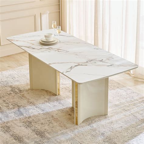 Buy Modern Radiance Ceramic Top 6- Seater Dining Table - Cream from ...