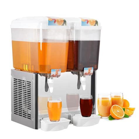 Commercial Beverage Dispenser, 2 Tanks 9.5 Gallon 36L Commercial Juice ...