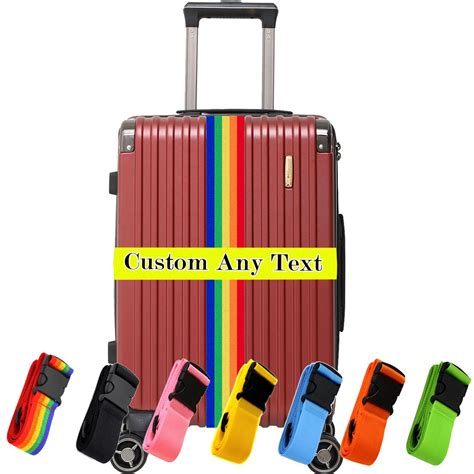 Amazon.com: VectWaby Personalized Luggage Straps, Customized Adjustable ...