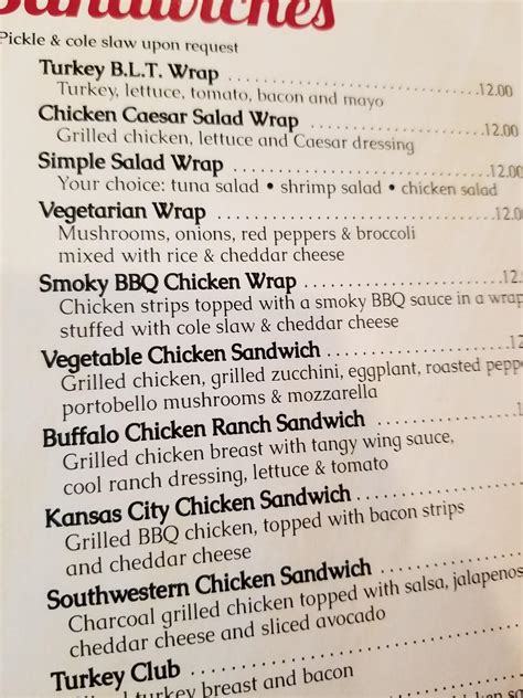 Menu at River Edge Diner restaurant, River Edge