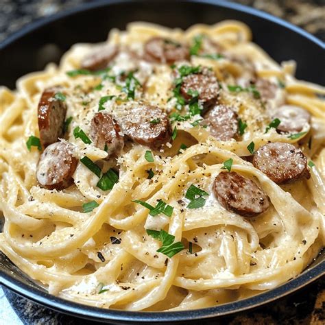 Smoked Sausage Alfredo Pasta – Bardlo