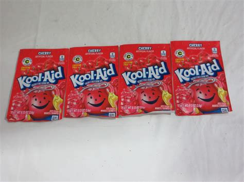 CHERRY KOOL-AID DRINK MIX - 4 PACKAGES