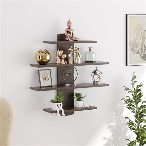 BLUEWUD Caselle Engineered Wood Multipurpose Wall Shelf, Bookshelf ...