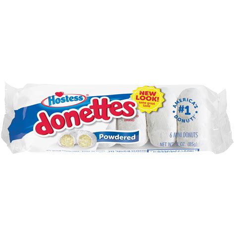 Hostess Crunch Donettes Donuts, Single Serve, 6 Count Wide, 4 oz ...