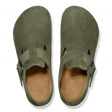 London Suede Leather in Color Thyme | BIRKENSTOCK US