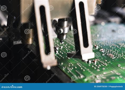 Modern Technology Concept. Electric Components Mounted Directly Onto the Surface of the PCB ...