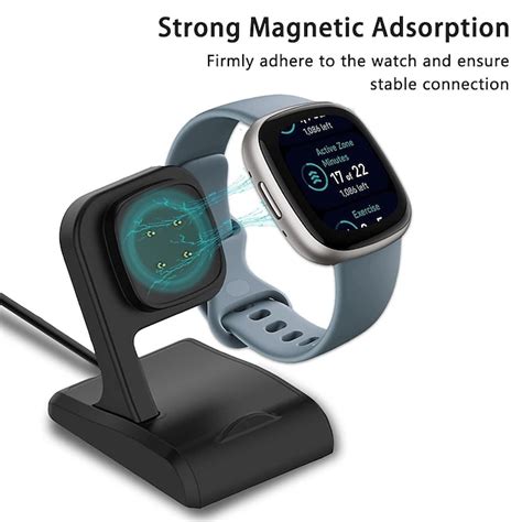 Charger Dock for Fitbit Sense/Sense 2/Versa 4/Versa 3, Uskiim Anti-Slip ...