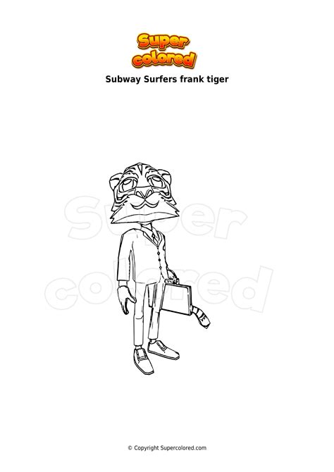 Coloriage Subway Surfers frank tiger