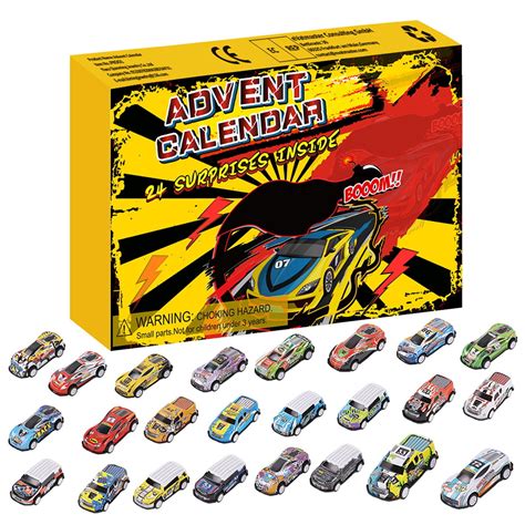 Buy Christmas Advent Calendar 2022 for Kids, Set of 24 Kids Pull Back ...