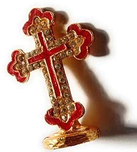 United in Love Holy Cross Standing Crucifix Metal for Car Dashboard ...