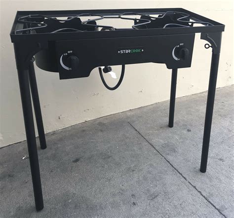 Cast Iron Free Stand LP Propane Double Burner Cooking Stove Range ...