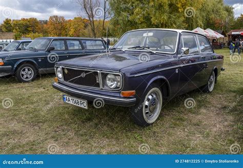1967 Volvo 142 is a Two-door Version of the Volvo 140 Presented on Exhibition of Retro Cars in ...