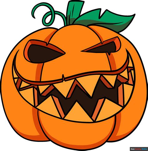 How To Draw A Jack O Lantern Cartoon