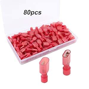 FULARR 80Pcs Fully Insulated Quick Wire Connectors Kit, Nylon Male ...