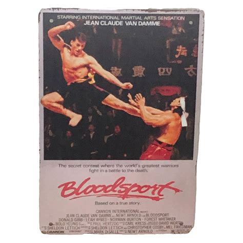 Bloodsport Movie Poster Metal Tin Sign 8"x12" - MadCatterAZ