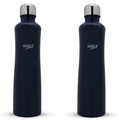 Sizzle Lifestyle Stainless Steel Matt Fridge Water Bottle Set of 2 ...