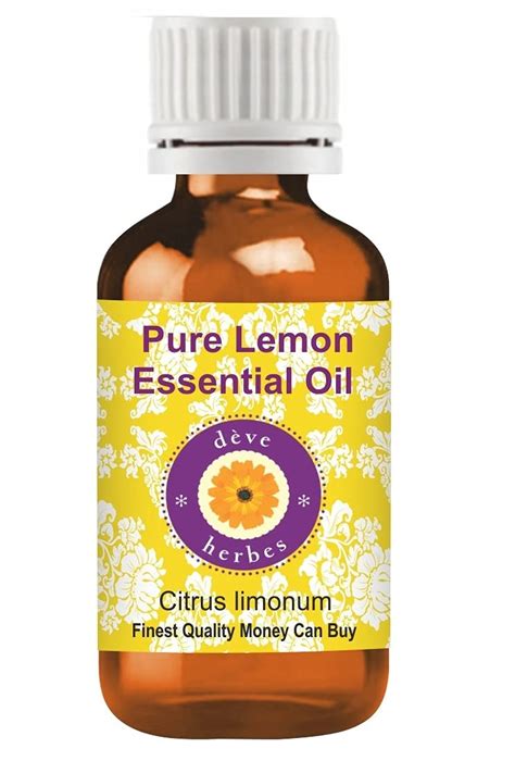 Deve Herbes Lemon Essential Oil (Citrus limonum) Pure | Non-Sticky ...