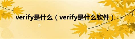 verify是什么（verify是什么软件）_拉美贸易经济网
